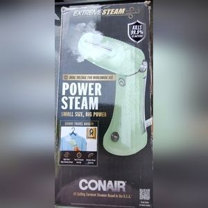 Conair ExtremeSteam Power Steam Handheld Garment Steamer Travel Pistachio Green